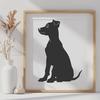 Stunning Sitting Doberman Pinscher SVG