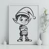 Artistic Elf In SVG, PNG, PDF And DXF File Formats - Free