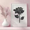 Rose Decal In DXF File Format For Free Download