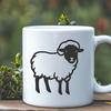 Beautiful Sheep Simple Line Drawing