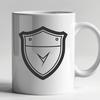Classic Shield Design Vector Art Illustration A graphic illustration of a shield with a classic design, suitable for various uses including crafting and design projects.