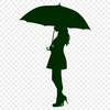 Rounded Umbrella Silhouette Vector Art A simple silhouette of a classic umbrella with a rounded top and pointed tips.
