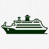 Unique Cruise Ship Vector Art