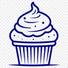 Cupcake Vector Image In SVG, PNG, PDF And DXF Formats