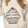 Cupcake Digital Drawing In SVG, PNG, PDF And DXF Formats