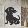 Creative Sitting Dachshund Printable Artwork