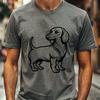 Free Standing Dachshund Vector Drawing