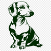 Artistic Dachshund Decal