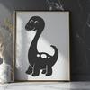 Baby Dinosaur Artwork In SVG, PNG, PDF And DXF Formats