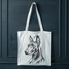 Beautifully Detailed Doberman Pinscher Head Clip Art Design A detailed illustration of a Doberman Pinscher's head, suitable for vector graphics and design.