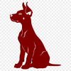 Free Sitting Doberman Pinscher Decal