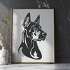 Stunning Doberman Pinscher In DXF Free Commercial Use Download