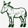 Unique Standing Donkey Vector Illustration - SVG