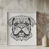 Ornate Bulldog In PDF & PNG