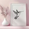 Beautiful Hummingbird DXF