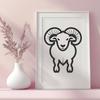 Beautiful Sheep Printable Image - Free PNG Download