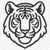 Free Creative Tiger Stencil