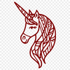 Ornate Unicorn PNG