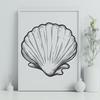 Seashell Illustration In SVG, PNG, PDF And DXF Formats