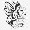 Stunning Fairy Vector Drawing - Free PDF Download