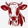 Cow Template In SVG, PNG, PDF And DXF File Formats