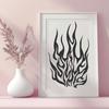 Fire Artwork In SVG, PNG, PDF And DXF Formats