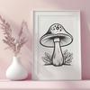 Mushroom Design In SVG, PNG, PDF And DXF Formats