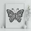 Butterfly Printable Artwork In SVG, PNG, PDF And DXF File Formats