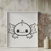 Axolotl Vector Drawing In SVG, PNG, PDF And DXF Formats