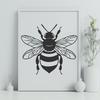 Beautiful Bee Drawing In PDF For Free Download