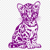 Sitting Big Cat Printable Image - Free SVG