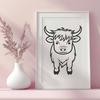 Cow Vector Illustration In SVG, PNG, PDF And DXF Formats