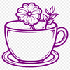 Coffee Cup Illustration In SVG, PNG, PDF And DXF Formats