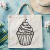 Artistic Cupcake In SVG - For Free Download, Commercial Use