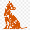 Sitting Doberman Pinscher PNG