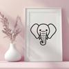 Beautiful Elephant In SVG Format