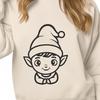 Beautiful Christmas Elf In PDF & PNG