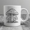 Beautiful Mushroom - Laser SVG