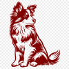 Free Sitting Shetland Sheepdog - PNG