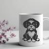 Sitting Shih Tzu Vector Art - Free PDF