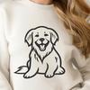 Beautiful Golden Retriever In DXF Format