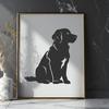 Beautiful Sitting Golden Retriever - PDF Digital File