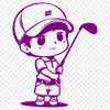 Unique Golfer Vector Image