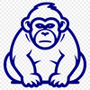 Artistic Gorilla In DXF For Free Download