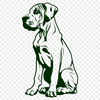 Free Beautiful Great Dane Digital Drawing