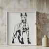 Unique Standing Great Dane Vector Drawing