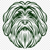 Artistic Dog Printable Image In SVG For Free Download