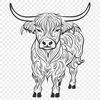 Unique Cow Digital Drawing DXF - Free Download