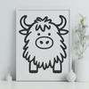 Cow Stencil In PDF File Format For Free Download