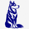 Artistic Husky PNG